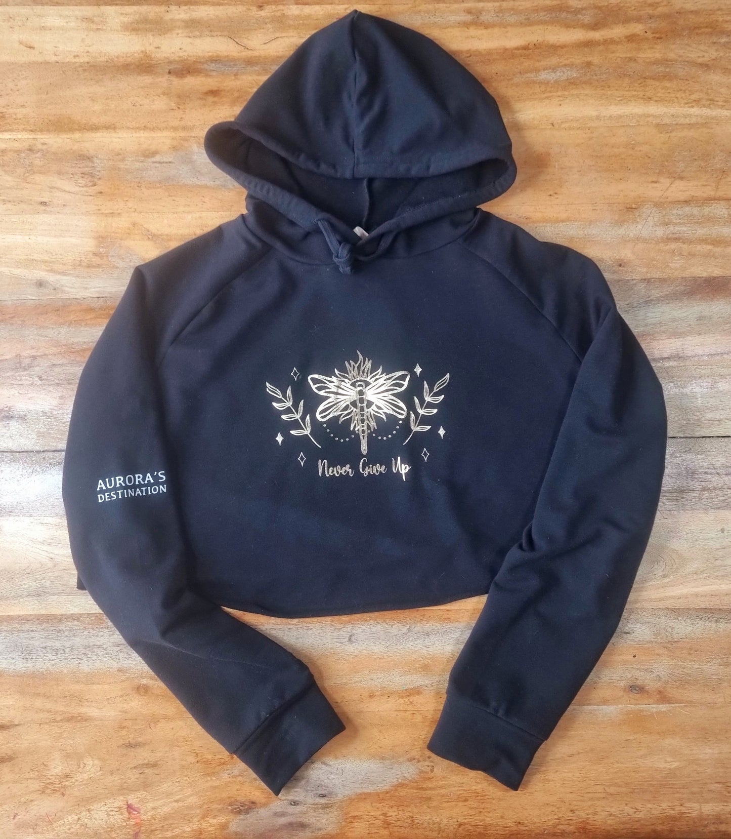 Never Give Up Dragonfly Hoodie image 2