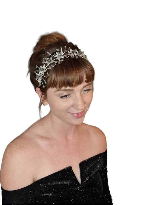 Labradorite Crystal Bridal Hair Piece