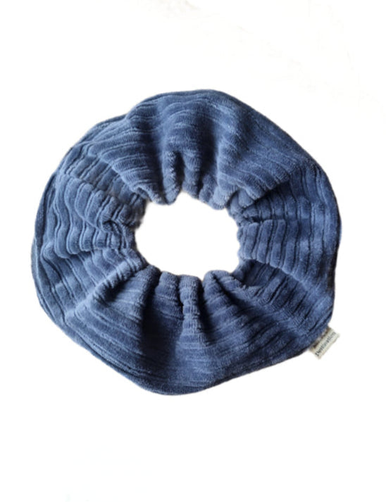 Navy Blue Chunky Scrunchie