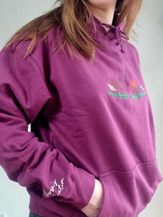 Plum Purple Woodland Hoodie image 1