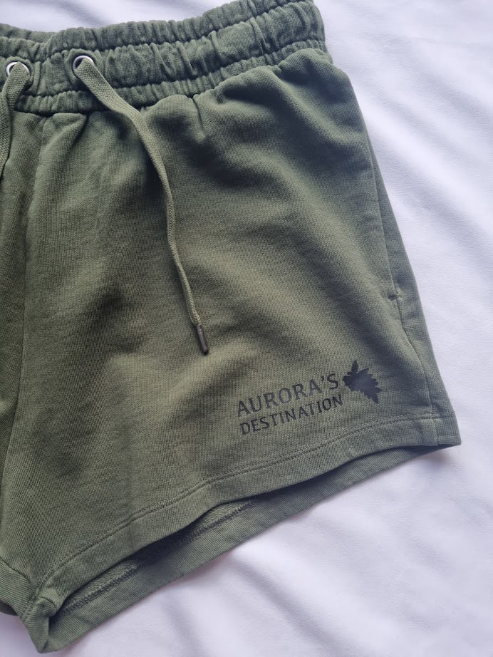 Washed Khaki Organic Shorts image 2