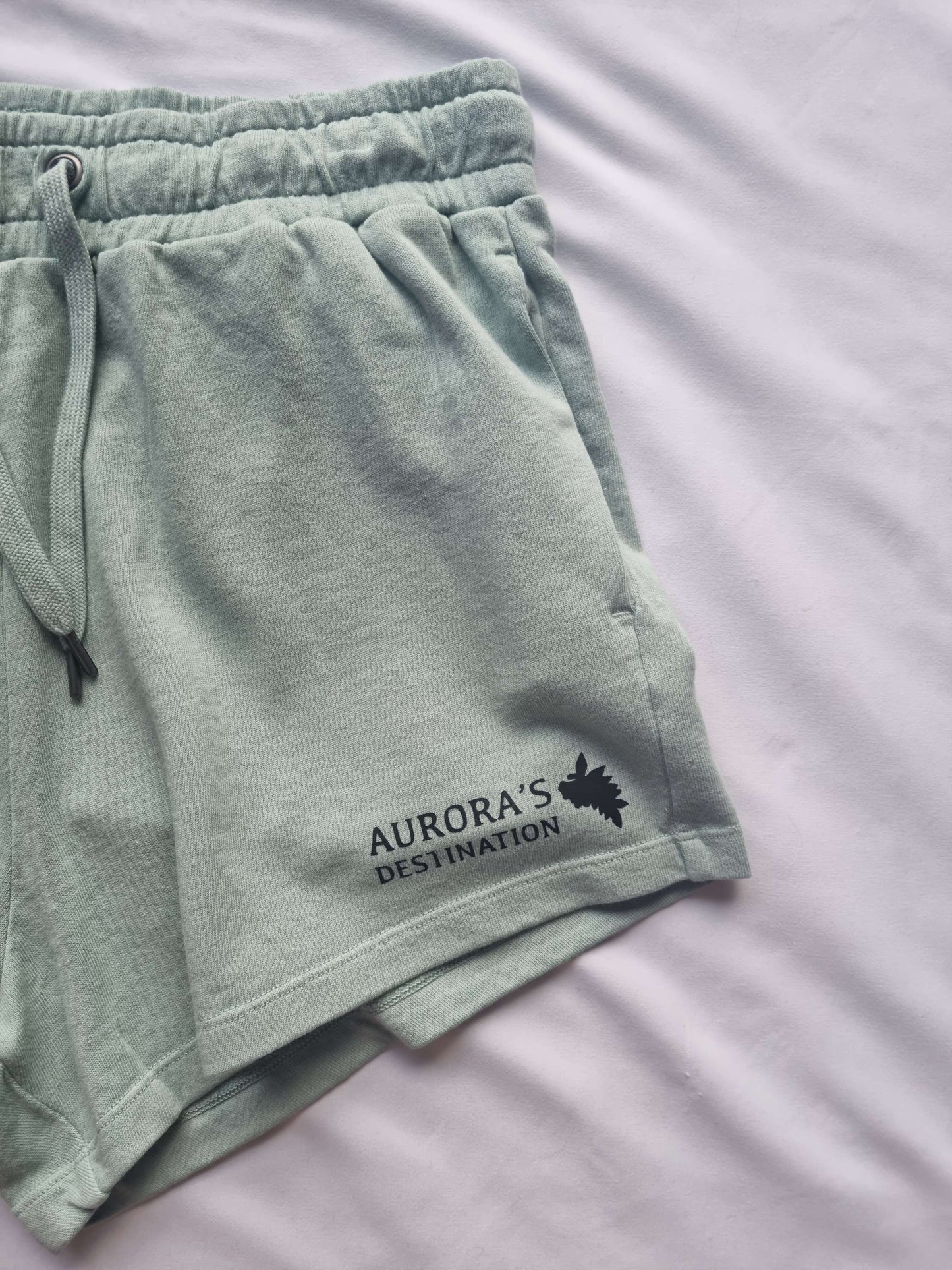 Washed Jade Green Organic Shorts image 1