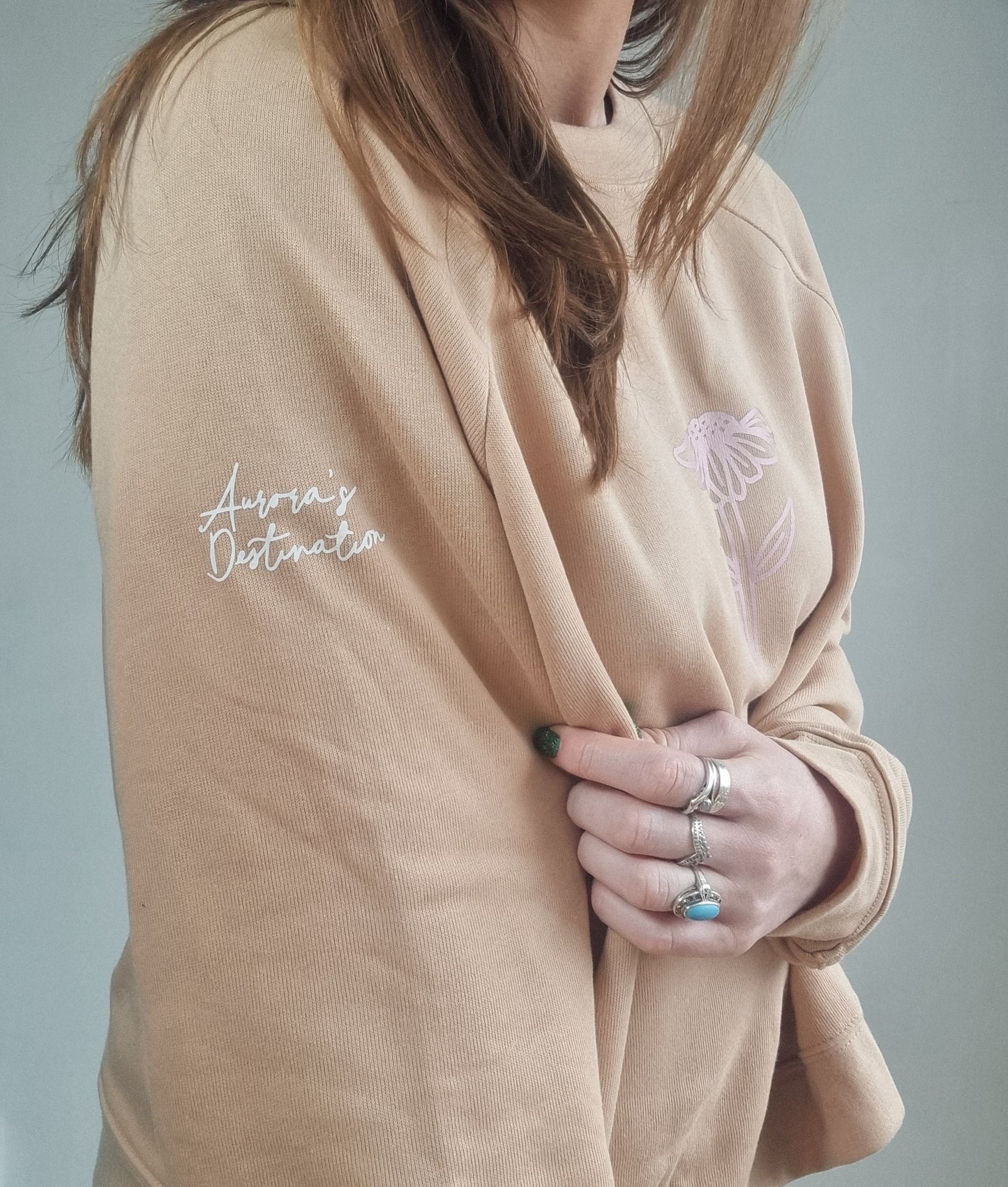 Floral Drop Shoulder Sweatshirt XLarge image 5