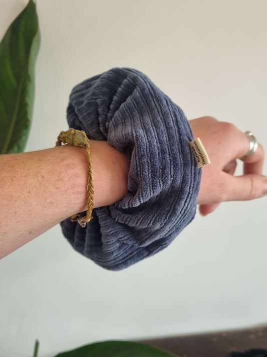 Navy Blue Chunky Scrunchie image 2