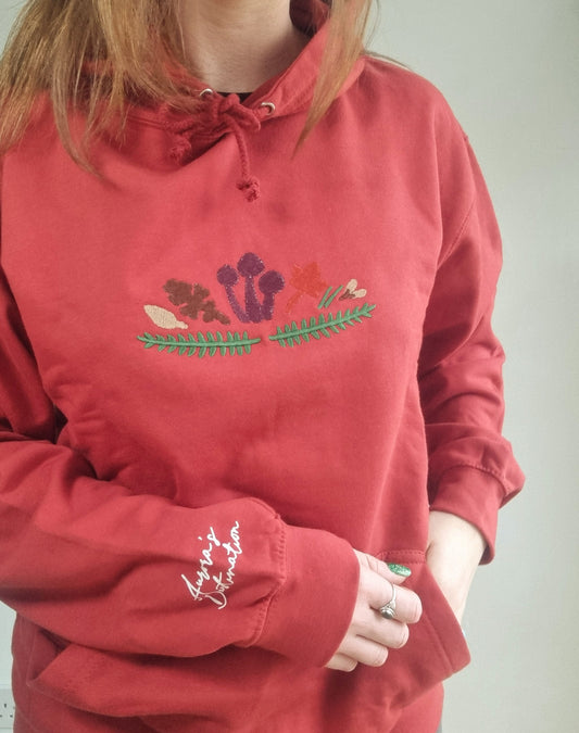 Fire Red Woodland Hoodie image 1