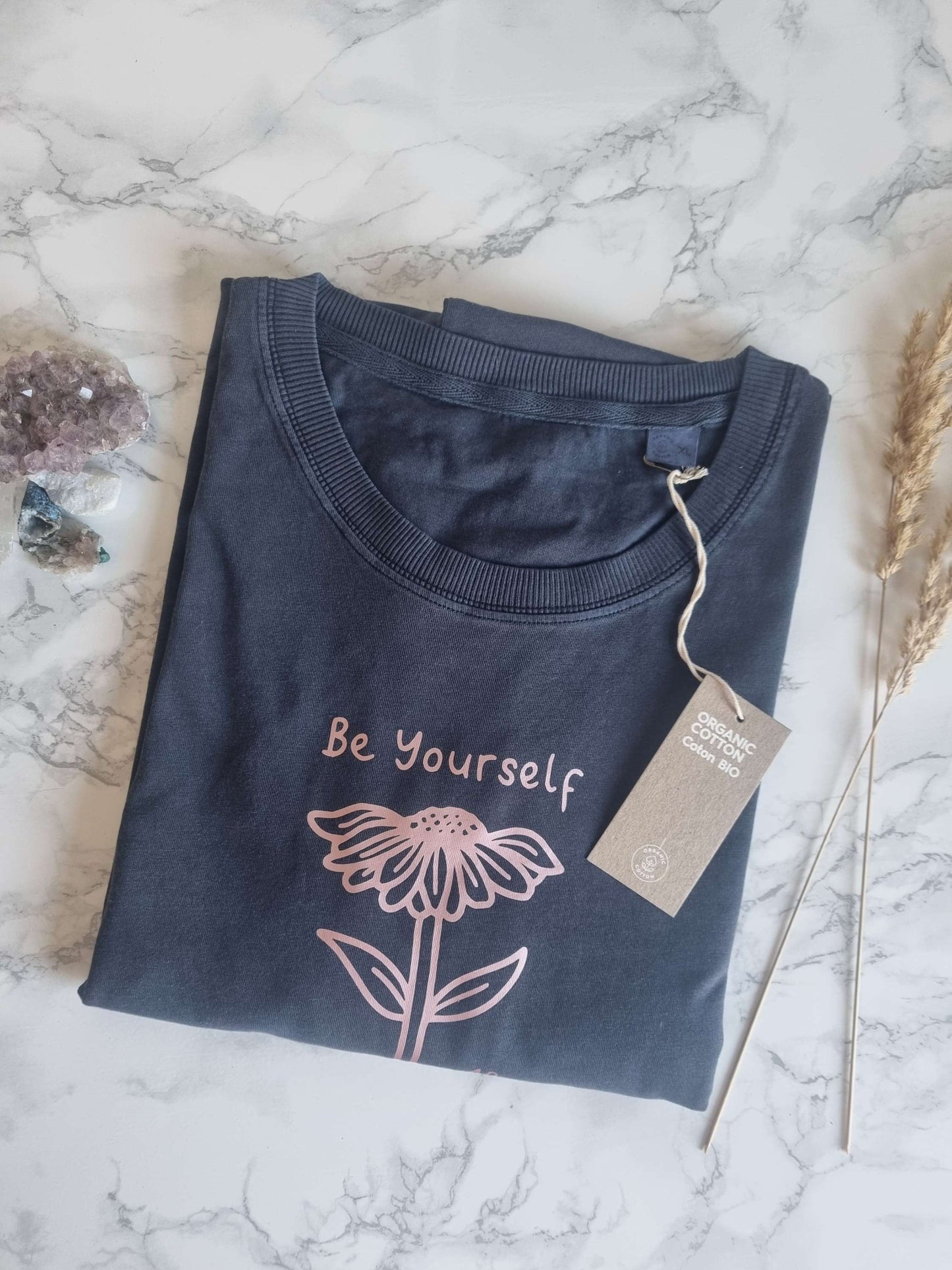 Washed Navy Be Yourself T-Shirt Dress image 3