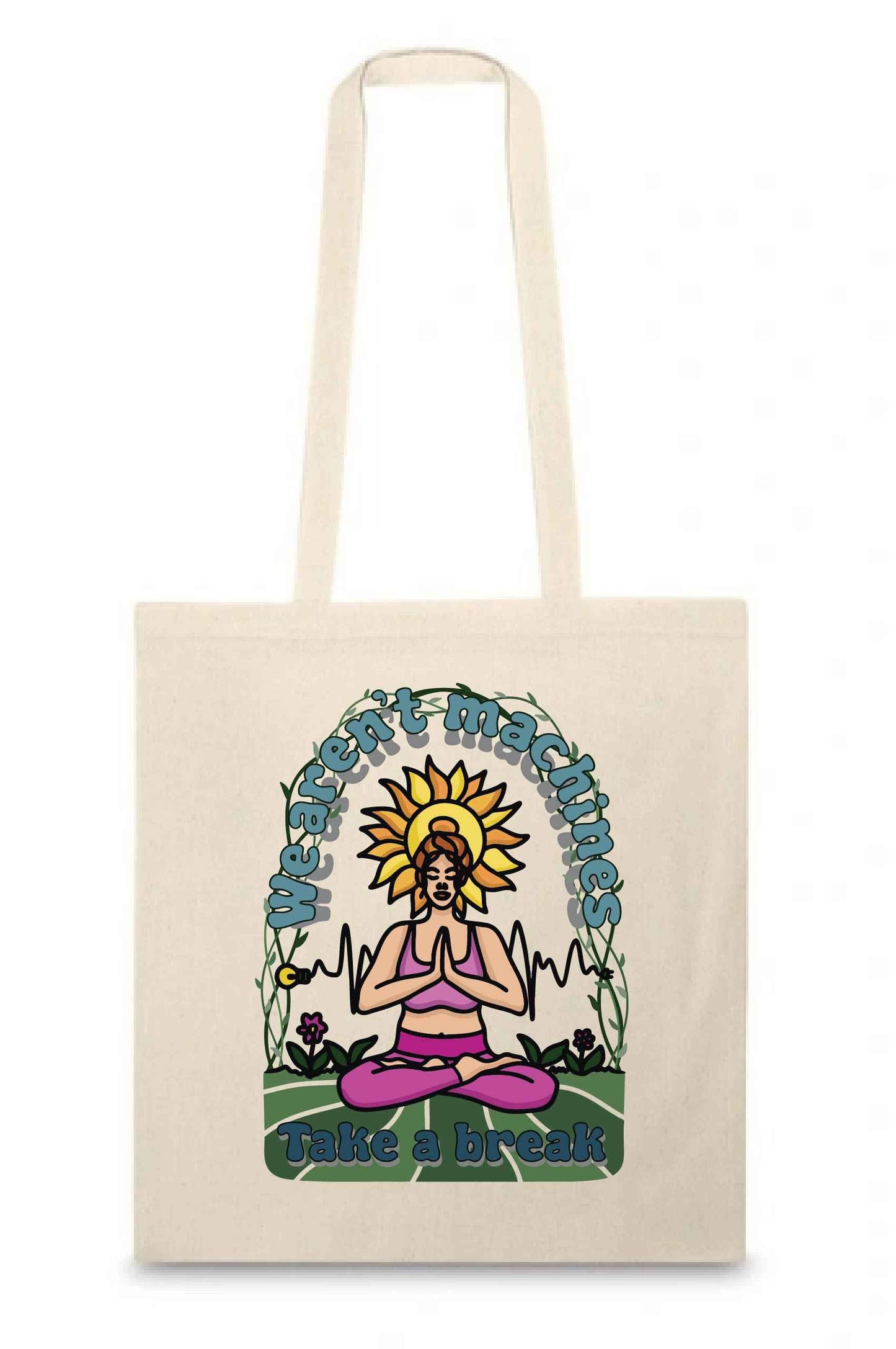 We aren't machines tote bag