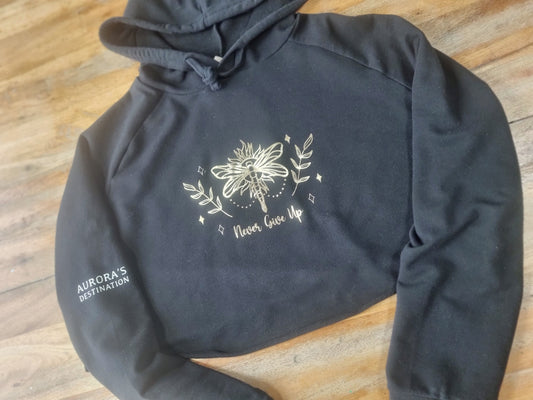 Never Give Up Dragonfly Hoodie image 1
