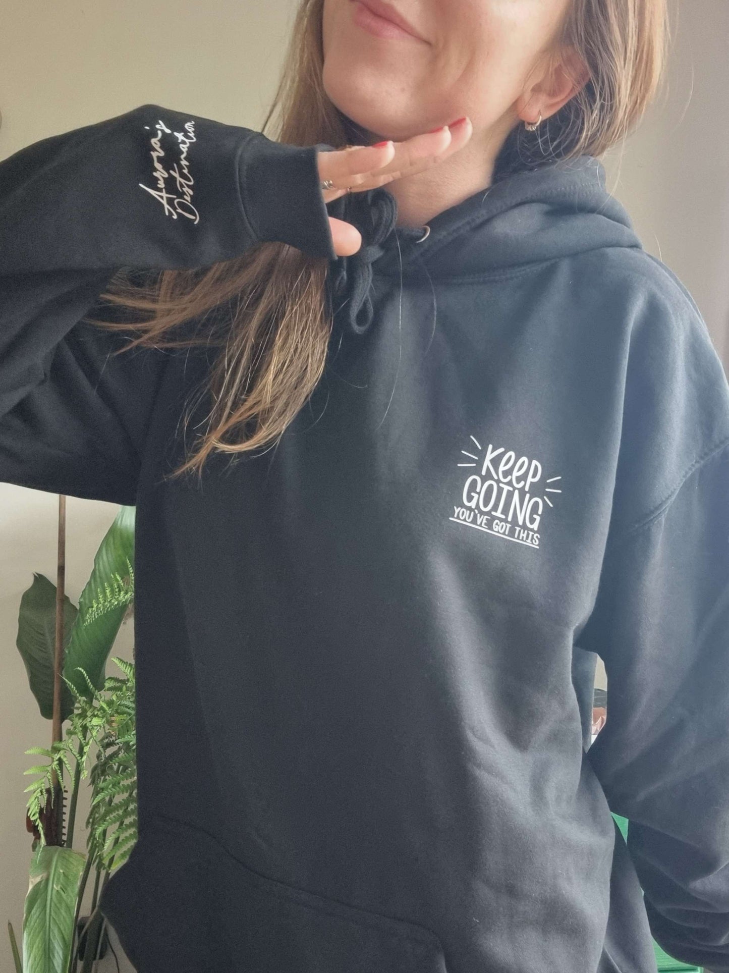 Keep Going Deep Black Hoodie image 4