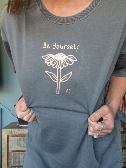 Light Blue Be Yourself T-Shirt Dress  image 1