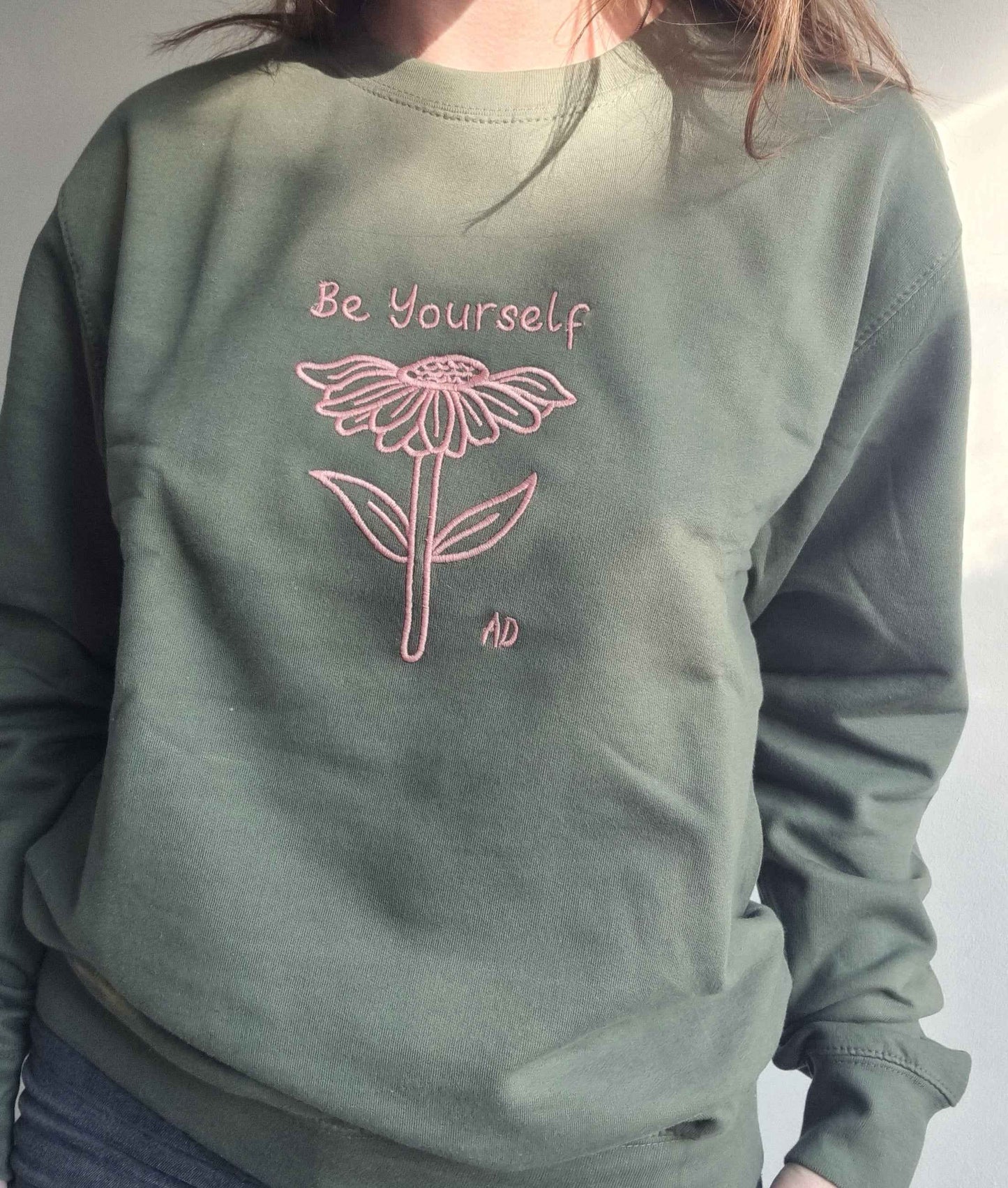Be Yourself Embroidered Sweatshirt