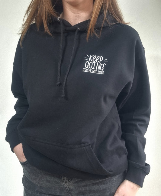 Keep Going Deep Black Hoodie image 1