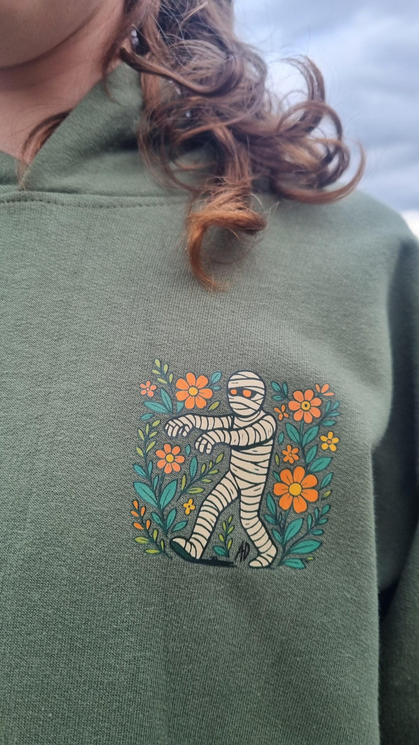 Kids Halloween Hoodie - If you think I'm scary, you should see my Mummy before her coffee.
