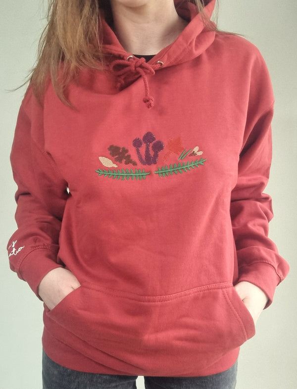 Fire Red Woodland Hoodie image 0
