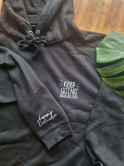 Keep Going Deep Black Hoodie