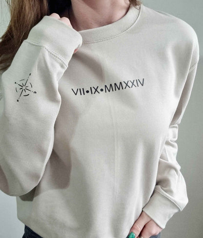 Roman Numerals Sweatshirt - Valentines Day Gift