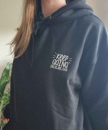 Keep Going Deep Black Hoodie