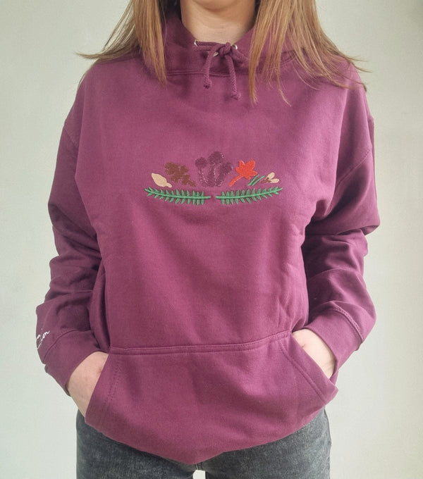 Plum Purple Woodland Hoodie image 0