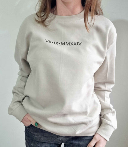 Roman Numerals Sweatshirt - Valentines Day Gift