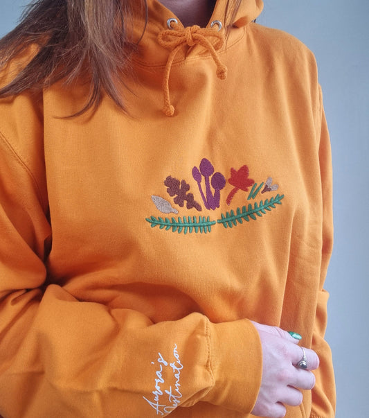 Burnt Orange Woodland Hoodie image 1