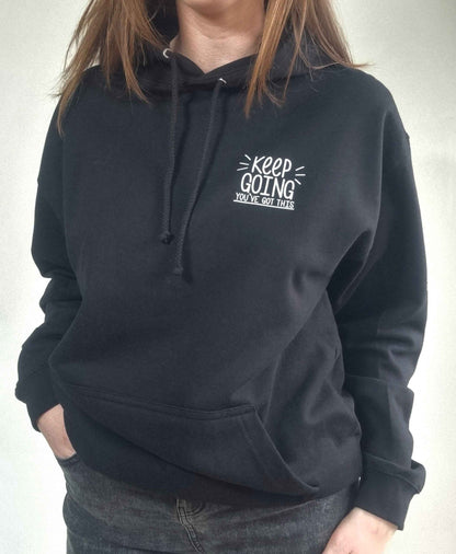 Keep Going Deep Black Hoodie