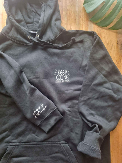 Keep Going Deep Black Hoodie