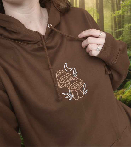 Embroidered Mushroom Hoodie
